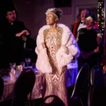 Actress dressed in vintage clothing