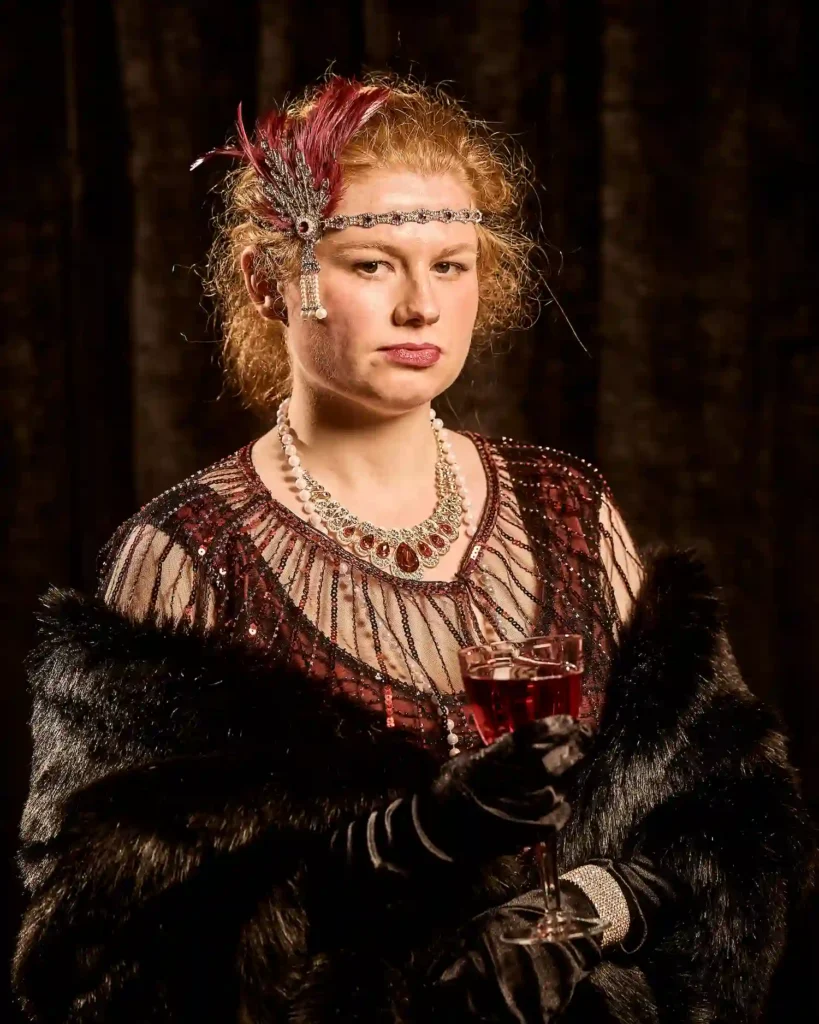 portrait of actress dressed in 1920's clothing