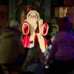 Actor dressed as father christmas