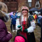 Actress dressed as elf