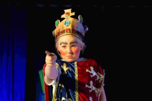 Actor dressed as a king