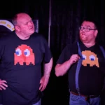 Two Actors in Pac man tops