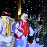 Actor dressed as snowmen
